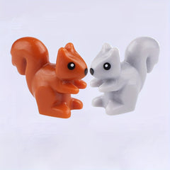 Mini Squirrel Block Toys Set Forest Animal DIY Desk Decoration Christmas Gift