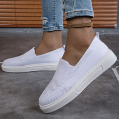 Shallow Mouth Slip-On Sneakers for Women Mesh Breathable Sports and Casual Shoes