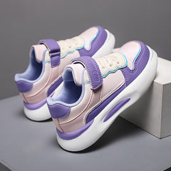 Girl's Colour Block Chunky Shoes Comfy Non Slip Casual Soft Sole Sneakers