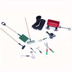 Toy House Decoration Dollhouse Mini Garden Repair Alloy Tool Model Ornament