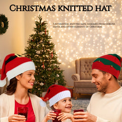Christmas Plus Fleece Knitted Hat Creative Gift Christmas Accessories