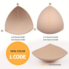 Triangle Cups Bra Insert Pads Soft & Comfy Chest Enhancer Pads Women's Lingerie
