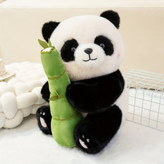 4 Style Panda Plush Toys 9 84in Soft Stuffed Animals Bamboo Stump Leaf Pillow