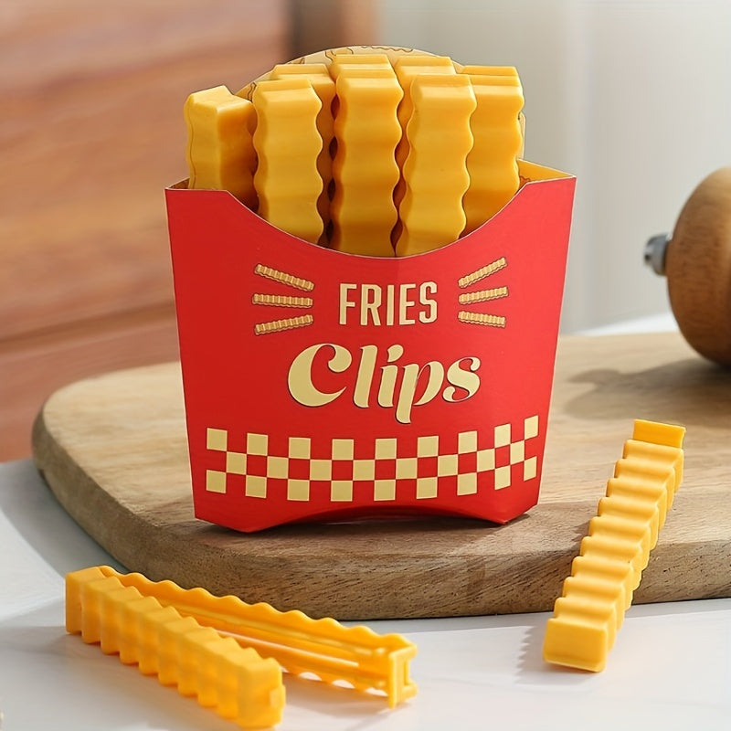 12pcs French Fries Sealing Clip Milk Powder Snack Clip Household Sealing Strip