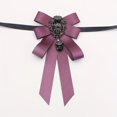 Diamond Decorative Bow Tie Women's Bow Collar Flower Coat Collar