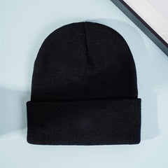 Perfectly Imperfect Embroidery Knit Cap Beanie Warm Winter Hat