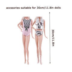 8PCS Pack Doll Clothes Bikini Beach Swimwear Set for 11 8in Dolls