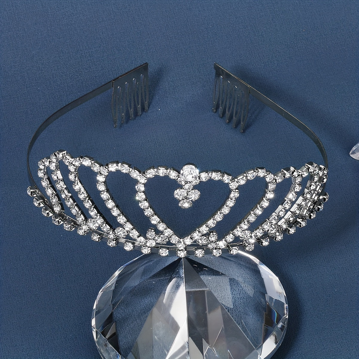 Rhinestone Decor Headband Tiara Bridal Wedding Headwear Hair Accessory