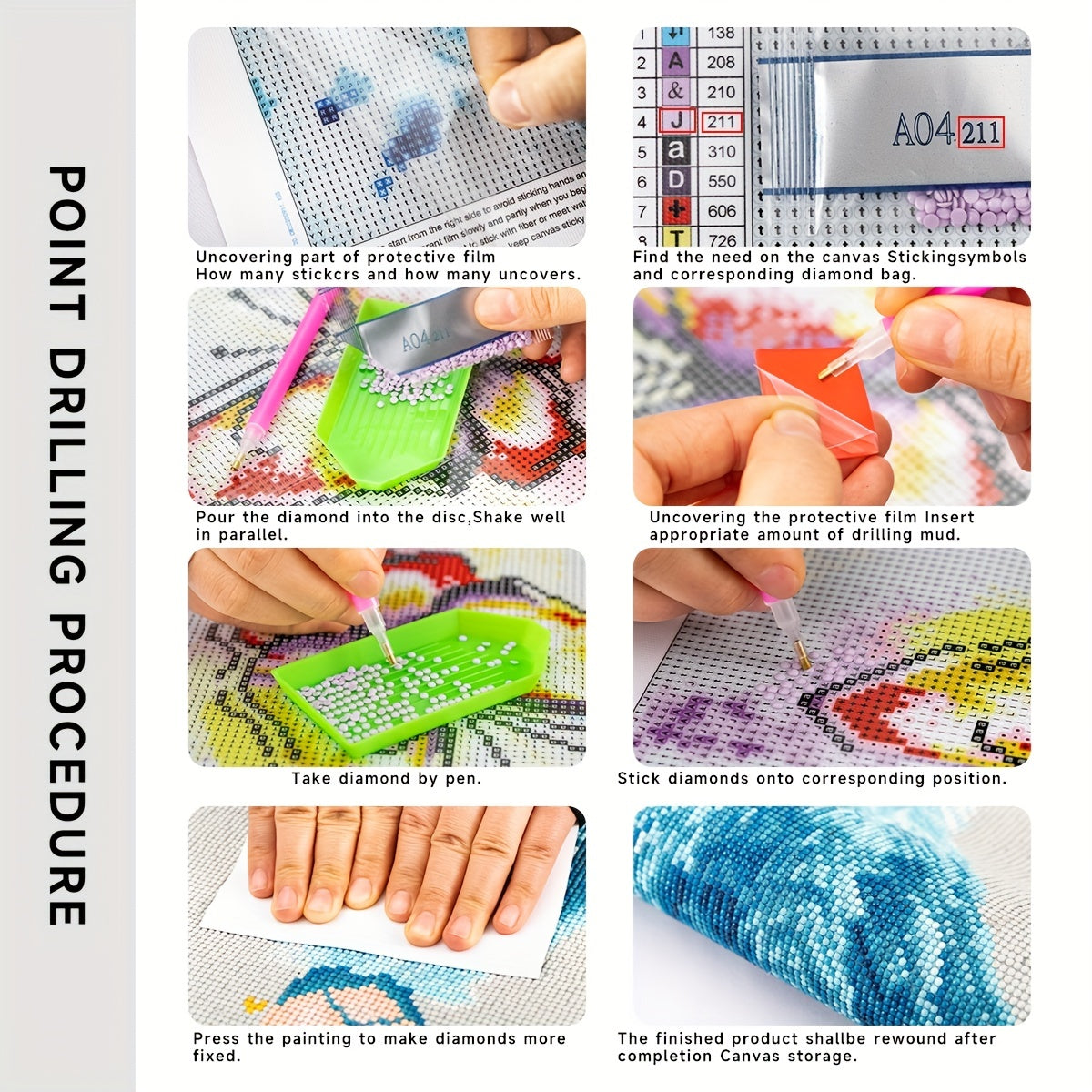 5D DIY Diamond Painting Angel Embroidery Cross Stitch Kit 30x40cm
