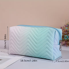 Waterproof Ombre Makeup Bag for Women Portable Travel Cosmetic Bag