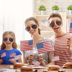 Men's Metal Frame American Flag Sunglasses