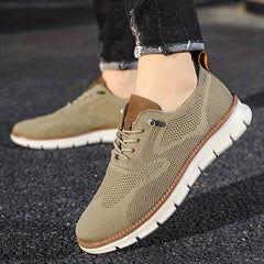 Men's Lightweight Breathable Sport Shoes Lace Up Comfy Mesh Sneakers