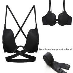 Solid T Shirt Bra Comfy Push Up Bra Women's Lingerie