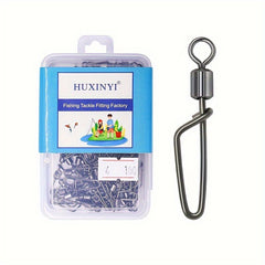 100pcs Fishing Swivels Arc Pin Line Connector Fishing Supplies