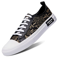 Men's Leather Casual Sneakers Lightweight Non Slip Shoes