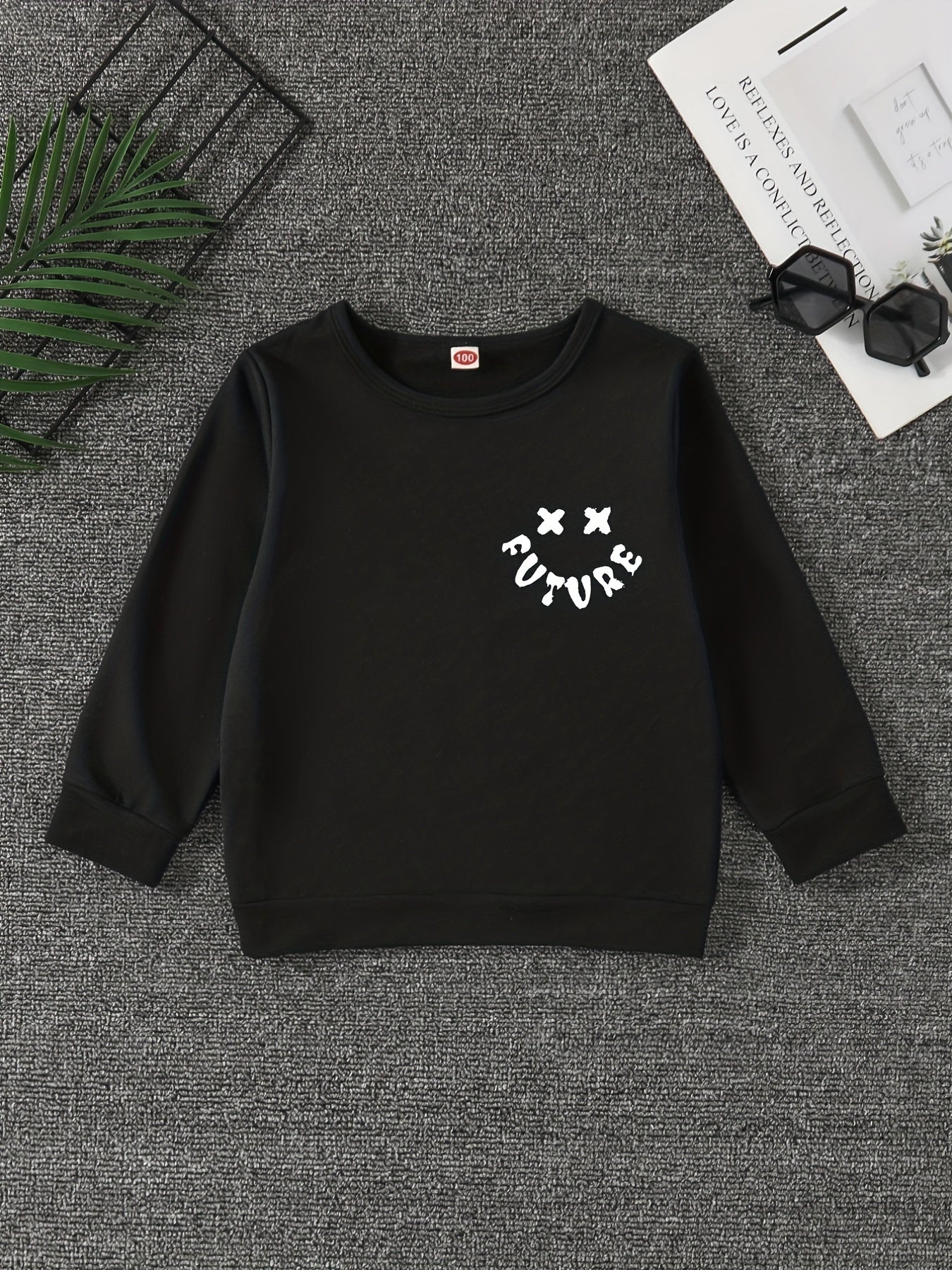 Boys Casual Pullover Sweatshirt Long Sleeve Crew Neck Tops