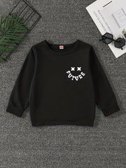 Boys Casual Pullover Sweatshirt Long Sleeve Crew Neck Tops
