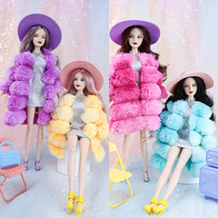 Elegant Evening Dress Overcoat Doll Costume for 11.81inch Dolls