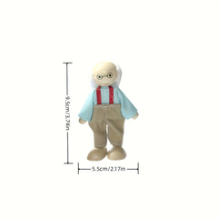 Family Doll Set Matching Outfits for Parents and Grandparents Jointed Figures