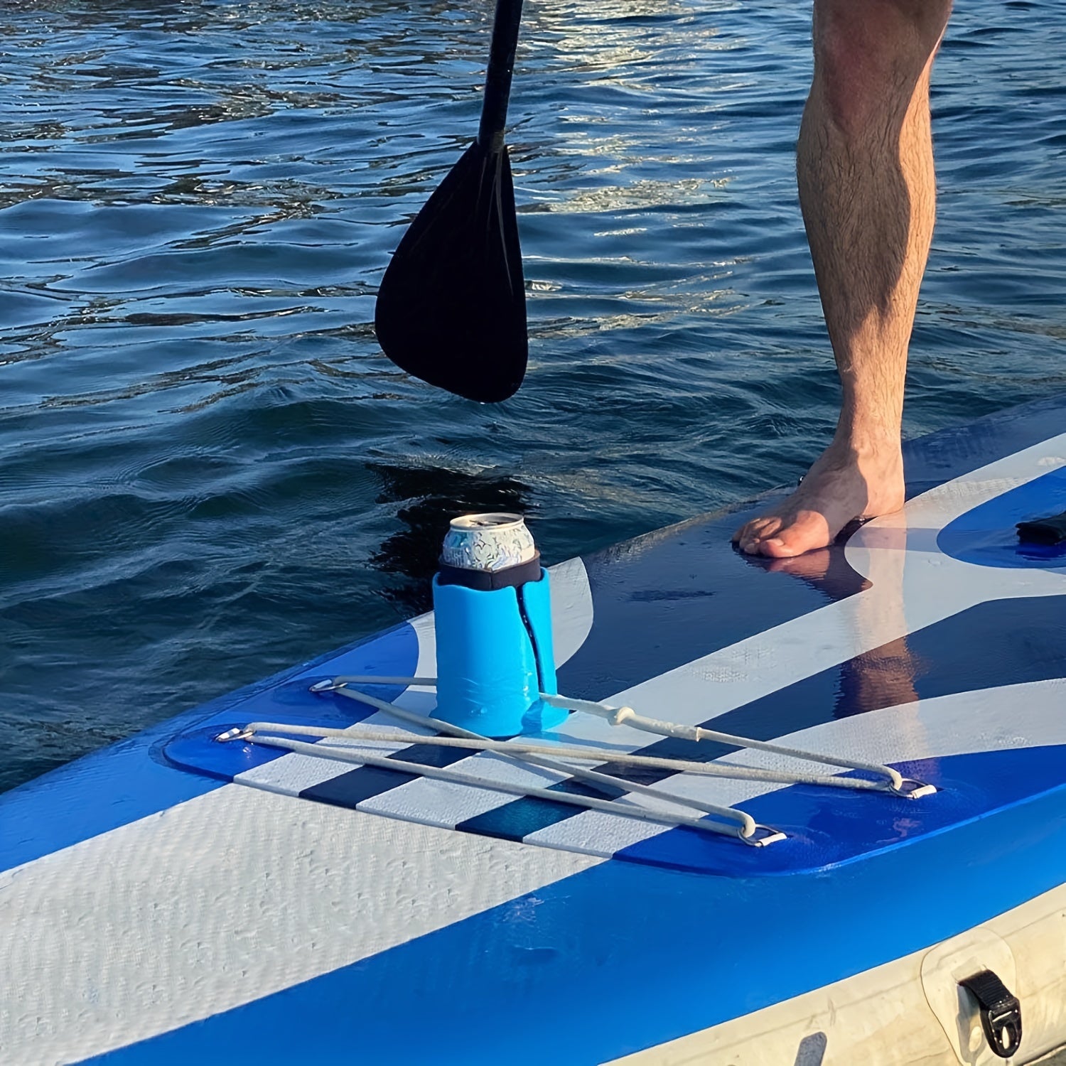 Silicone Surfboard Water Bottle Holder Cup Rack Drawstring Fixed Accessories