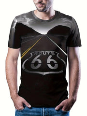Men's Casual 3D Print Tee Shirt Summer Street Style