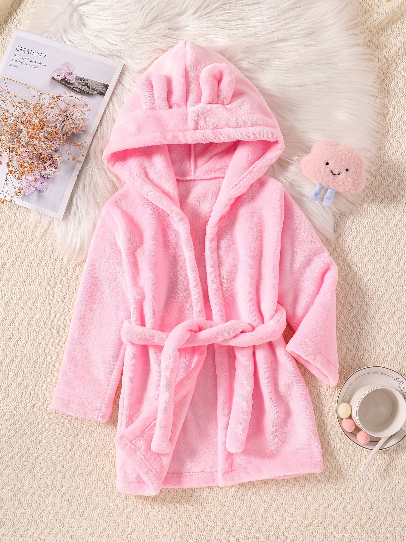 Kids Animal Bathrobe Flannel Plush Home Clothes