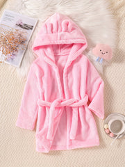 Kids Animal Bathrobe Flannel Plush Home Clothes