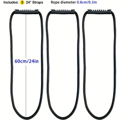 3pcs 24in Storage Strap With Handle Extension Cord Organizer