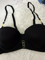 Solid T Shirt Bra Comfy & Breathable Push Up Bra Women's Lingerie