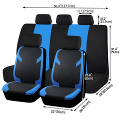 9pcs Set Universal Car Seat Covers Airbag Safe Auto Accessories