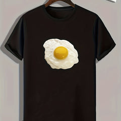 Egg Print Men's Graphic T-shirt for Summer