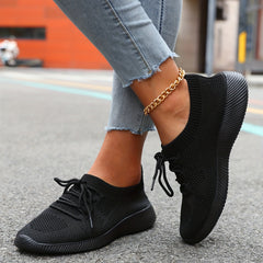 Women's Lightweight Casual Running Shoes, Breathable Knitted Sports Shoes