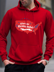 Always Remember Print Hoodie Hoodies For Men Men's Casual Graphic Pullover Hoode
