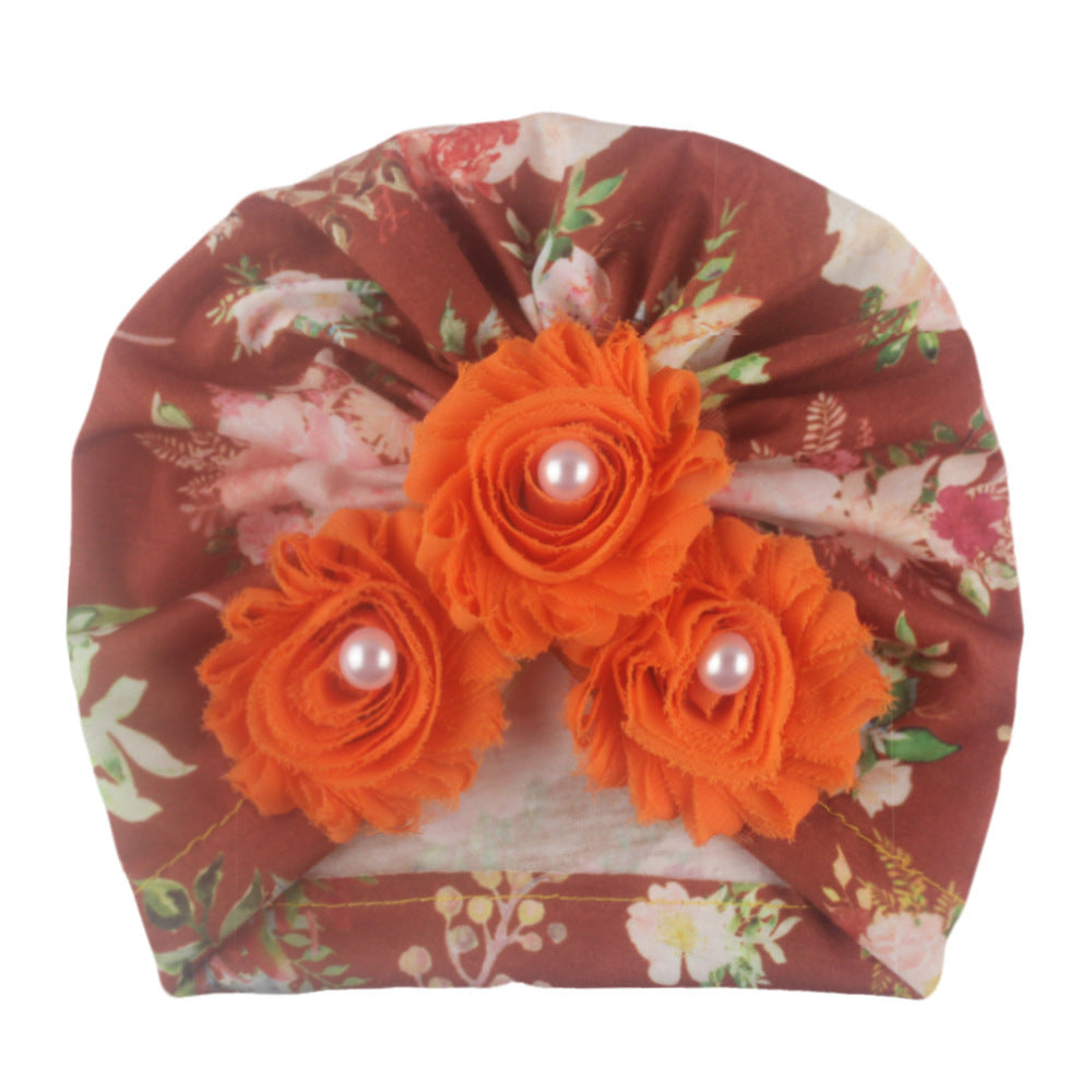 Flower Baby Headscarf Hat for 0-3 Years Baby