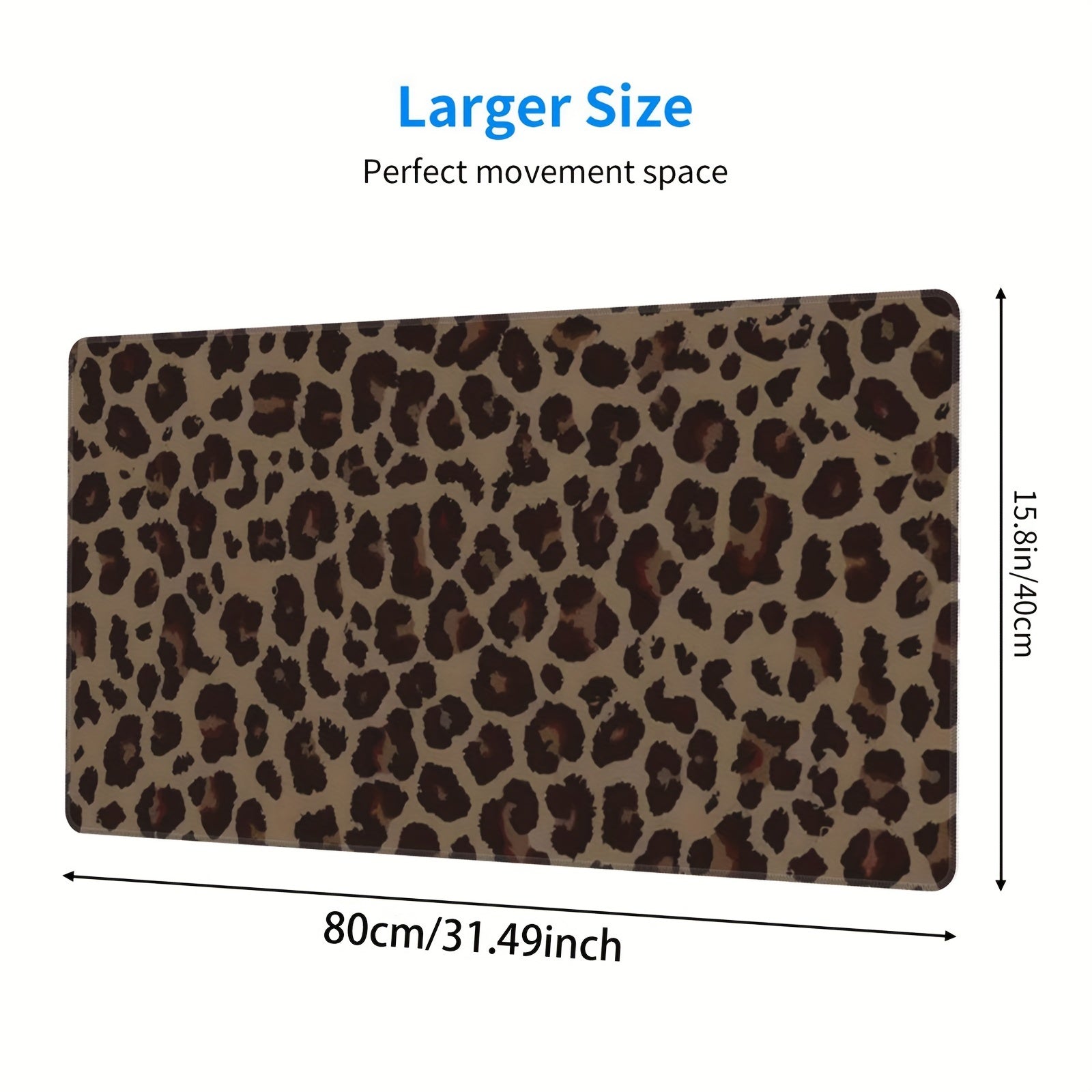 Leopard Print Desk Mat 80x40cm Gaming Mouse Pad