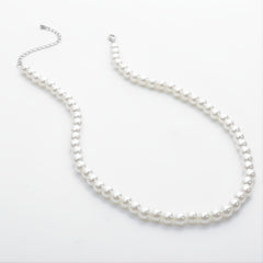 Men's Faux Pearl Beaded Necklace