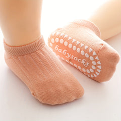 3 Pairs of Baby Non Slip Knit Socks Soft Breathable for Autumn & Spring