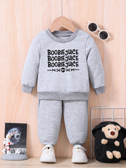 Baby BOOBIE JUICE Outfit Long Sleeve Sweatshirt Trousers Set