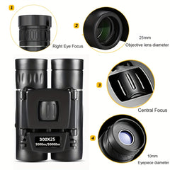 Portable HD Binoculars for Travel Camping Hiking