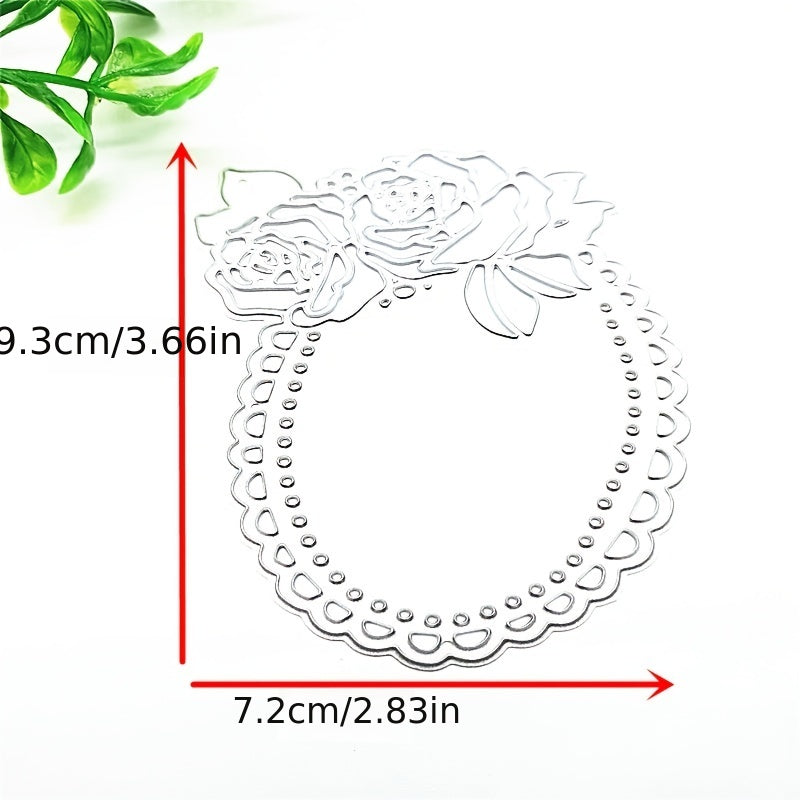 Rose Lace Greeting Card Cutting Die for DIY Scrapbooking
