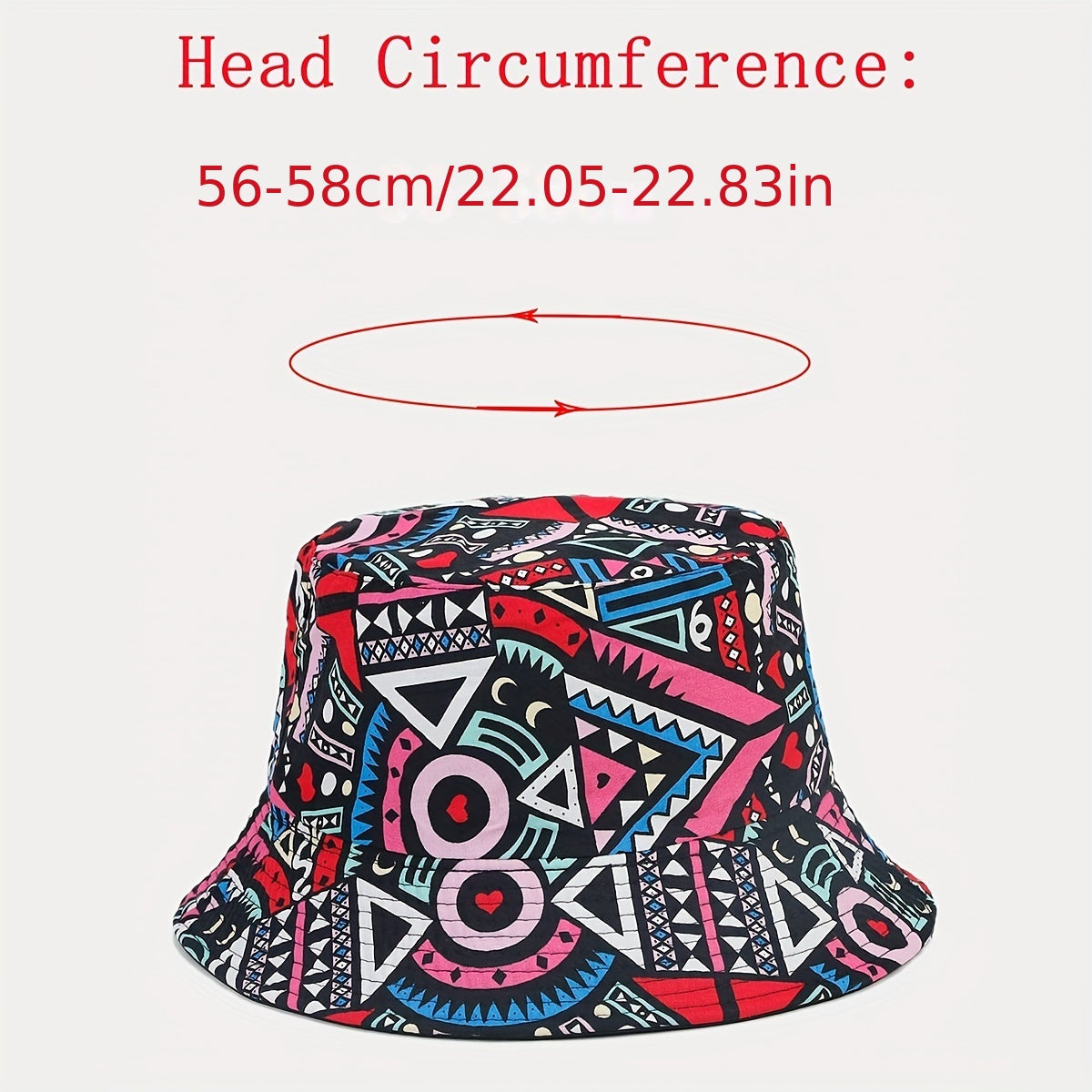 Boho Foldable Versatile Sunshade Bucket Hat With Printing