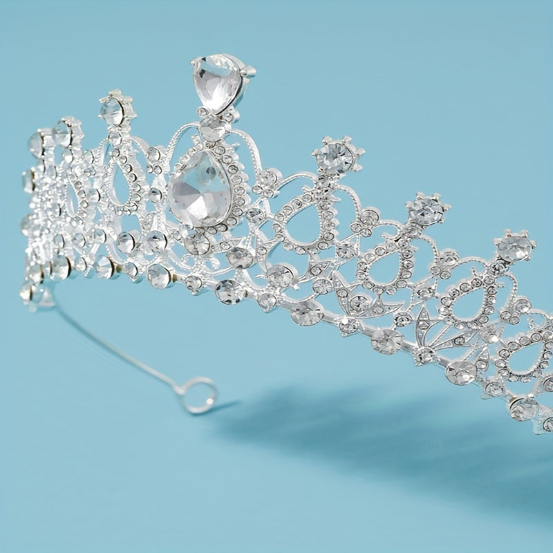 Bridal Rhinestone Silver Headband Crown Crystal Tiara