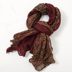 Classic Long Scarf Woven Winter Ladies Warm Pleated Scarf Cold Weather