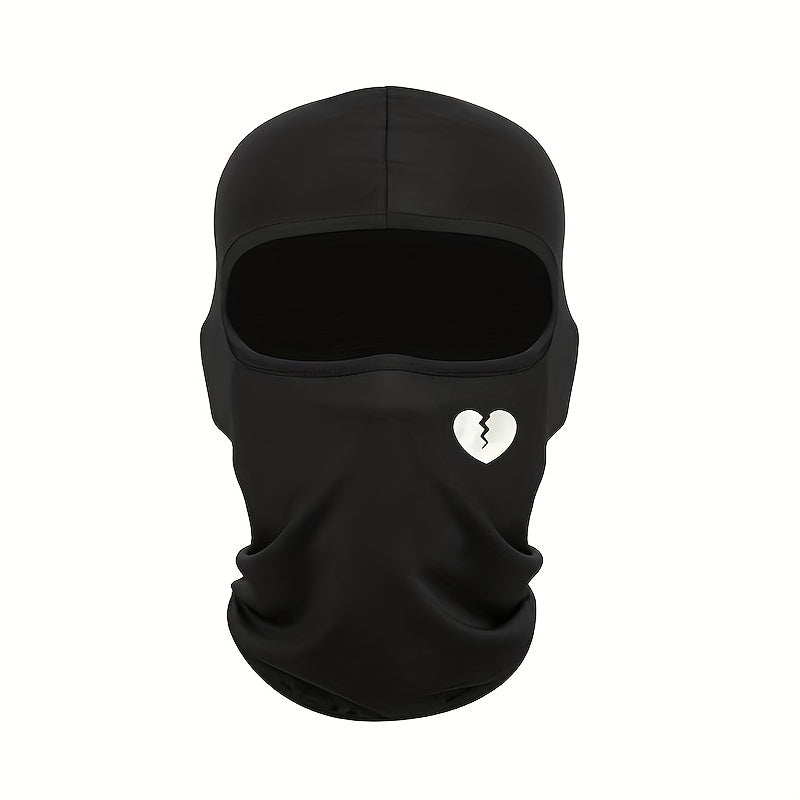 Summer Sunscreen Mask Broken Heart Print Outdoor Riding Sun Protection