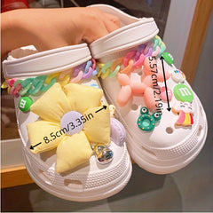 Shoe Accessories Chain Jelly Big Flower DIY Decoration