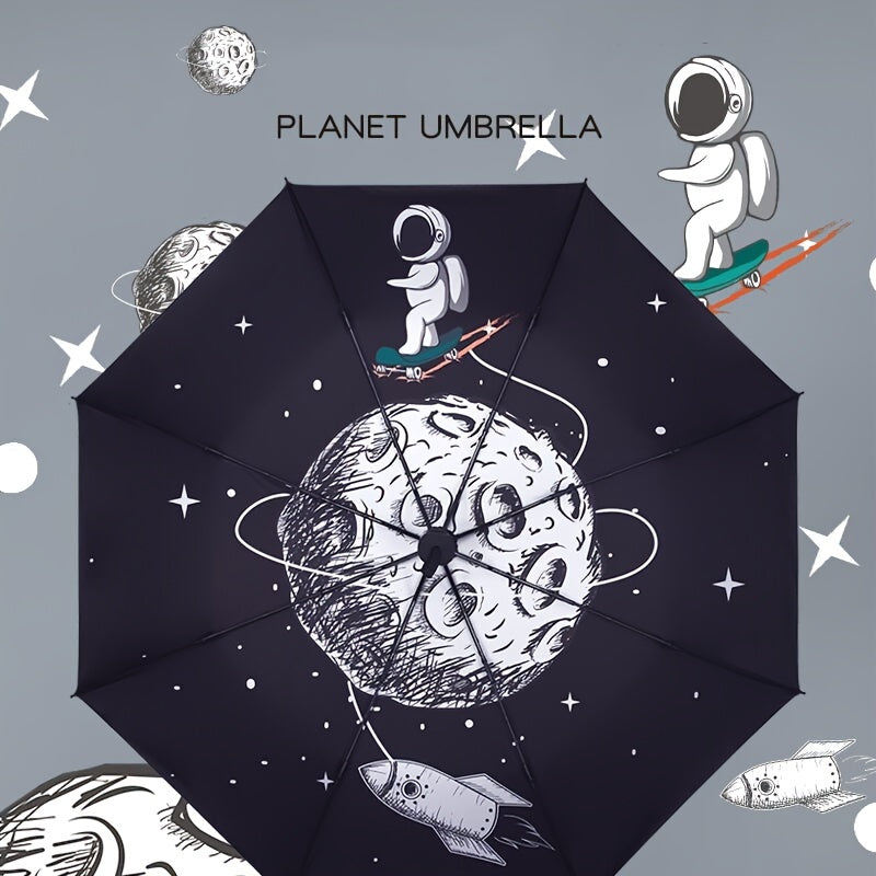 Automatic 3-fold Astronaut Umbrella UV Protection