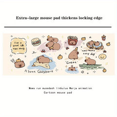 80x30cm Capybara Mouse Pad - Oversized Desk Pad