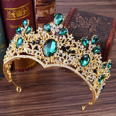 Baroque Rhinestone Crown Hairband Bridal Wedding Decoration