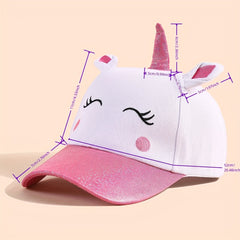 Squinting Unicorn Kids Baseball Cap for Boys and Girls