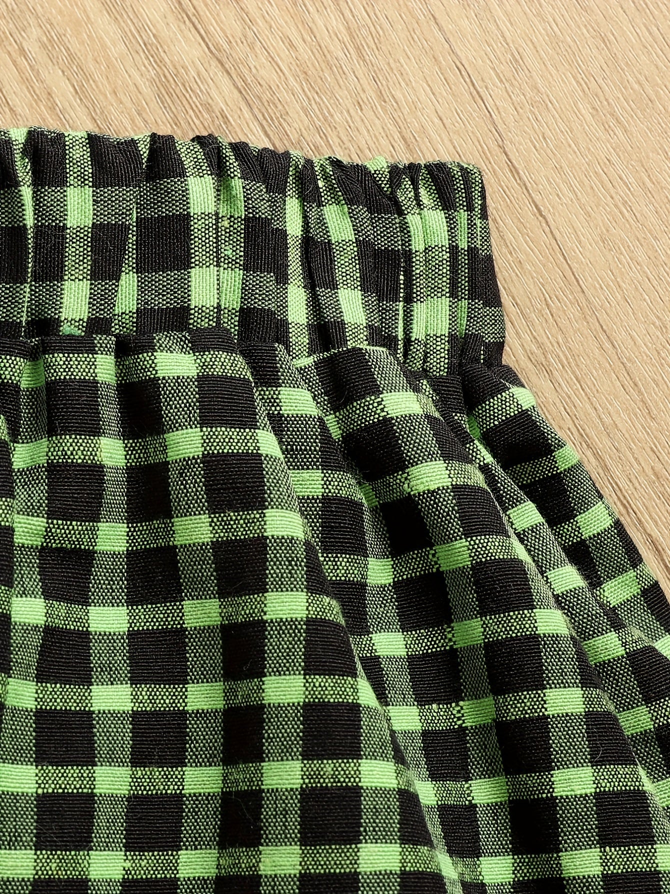 Girl's 2pcs Solid Sweatshirt & Plaid Skirt Set Preppy Style Kids Clothes